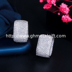 China Fashion CZ earring jewelry 18k gold plating CZ diamond earrings necklace jewelry set supplier