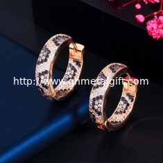China Fashion earring jewelry CZ crystal Beautiful cubic zirconia brass earrings jewelry sets supplier
