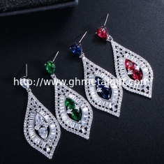 China New Designer Stunning Cubic Zirconia Earring Crystal Earring Women Earrings Jewelry Set supplier