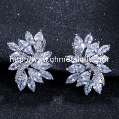 China Luxury AAA CZ Stud Earrings For Women Romantic Elegant Female Daily Earrings Colors Available Wholesale supplier