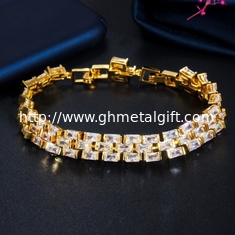 China Fashion Tennis Bracelets For Women Ladies Wedding Rainbow Bangle Colorful Zircon Charm Bracelet Hand Chain Jewelry supplier