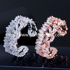 China Fashion Copper Gold-Plated zircon Wedding ring women rings rainbow Adjustable Snake lion Ring Wholesale supplier