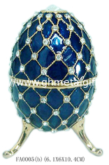 China Luxury Faberge Easter Eggs Jewelry Organizer Faberge Egg Jewelry Box Vintage StyleTrinket Box Faberge Egg Jewelry Box supplier