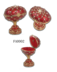 China Luxury Faberge Easter Music Eggs Faberge Egg Music box Egg Jewelry Trinket Box Metal Crafts for Home Decor supplier