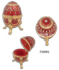 China Faberge Egg Hand Painted Jewelry Trinket Box Gift for Easter Egg Music Box Pewter Figurine Musical Egg Home DecorDirect supplier
