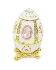 China Faberge egg jewelry trinket boxes easter eggs jewelry box vintage home decor Christmas gifts decoration Russian Craft supplier