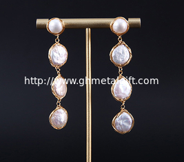China Vintage Circle Earrings For Women Irregular Baroque Pearl Earring Natural Baroque Pearl Earring Jewelry Set  Gift supplier