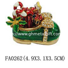 China Custom fancy Metal jewelry boxes for christmas supplier