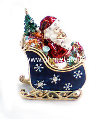 China Christmas Santa Metal Decorative Box supplier
