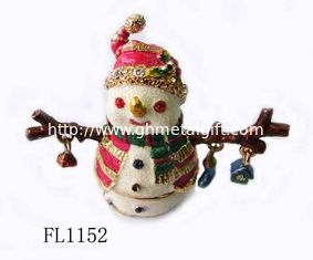 China Christmas Festival Sownman Home Decorative Metal Figurines supplier