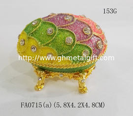 China Russia eggs Easter Egg Trinket Jewelry Decorative Box Enamel Decorative Box supplier