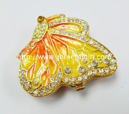 China New style hot sale gift trinket boxes enamel jewelry box butterfly jewerly box supplier