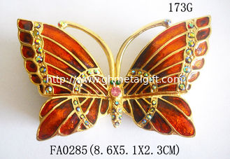 China Hot sale cute butterfly shape jewelry box custom portable nice jewelry box supplier