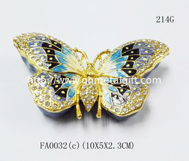 China Custom metal butterfly shaped jewelry box for promotional gift supplier