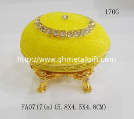 China Russian Easter Egg Jewelry Box Crystal Trinket Holder Ring Organizer Home Decor Faberge Egg for Jewelry Boxes Gift supplier