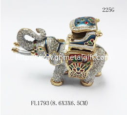 China Elephant jewelry boxes rhinestone animal gift box for jewelry wedding gift supplier