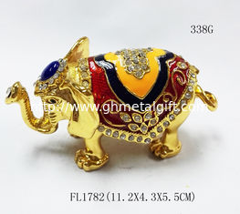 China Thailand Gifts Trinket Box Elephant Shape Jewelry Boxes for gift fashion elephant enamel jewelry box supplier