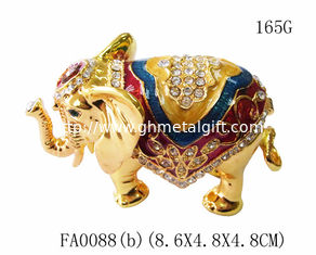 China Elephant jewelry box rhinestone animal gift box for jewelry wedding gift supplier