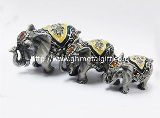 China colourful elephant jewelry box elephant trinket elephant figure supplier