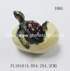 China Home Decorative Metal Craft Dragon Turtle Trinket Box Jewelry Box supplier