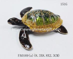 China metal alloy turtle trinket jewelry box with magnet closure good quality and various designs supplier
