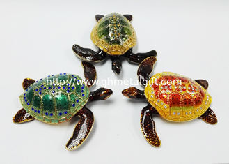 China Metal turtle jewelry box bedside turtle enamel metal jewelry box supplier