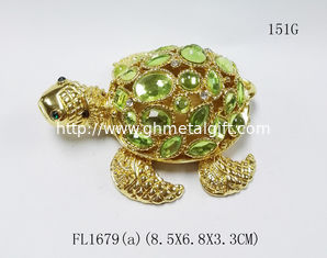 China Turtle metal trinket box Turtle jewelry box turtle shaped trinket box for gift supplier