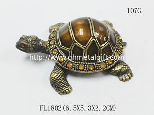 China Home Decor Sea Turtle Enameled Trinket Boxes painted turtle trinket box supplier