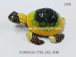 China New coming style turtle shaped crystal trinket box turtle trinket box turtlejewelry box supplier