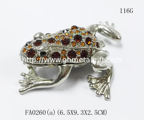 China New Metal alloyed crystal Frog Jewelry trinket box Box for Jewerly gift set supplier