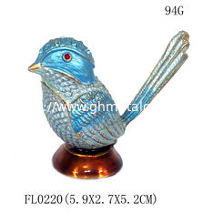 China beautiful bird metal pewter jewelry box  animal bird trinket boxes supplier