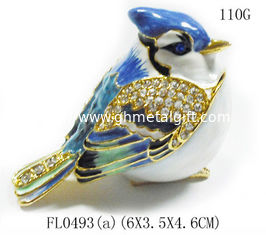 China Robin bird Metal Trinket boxes Bird For Wedding Gift Bird Trinkt box supplier