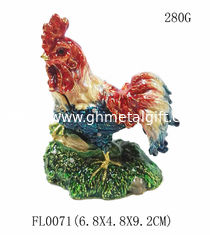 China Wholesale rooster metal jewelry box rooster decorative box fashion rooster cock  jewelry box supplier