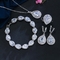 Water Drop Rhinestone Long Pendant Full Crystal Silver Plated Necklace &amp; Earrings Elegant Bridal Wedding Jewelry Set supplier