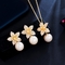 CZ Crystal Necklace and Earring Jewelry Sets Fashio Pearl Chokers Necklaces Earring jewelry supplier