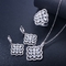 White Gold Color Luxury Bridal CZ Crystal Necklace and Earring Sets Big Wedding Jewelry Sets For Brides supplier