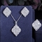 CZ modern tribal beaded cubic zirconia stone silver Necklace Bracele Earring Ring jewelry set necklace set jewelry set supplier
