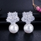 Fashion zirconia earrings cz earrings classic simple earrings design jewelry earrings necklace jewelry set supplier