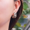  Luxuries CZ Earrings for Women Gold Zirconia Zebra Earrings Brides Bridesmaid jewelry earrings necklace jewelry set supplier