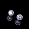Women Fashion CZ Bling Iced Cubic Zirconia Silver Jewelry Gold Plated CZ Round shape Stud Earrings jewelry set supplier