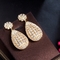 Fashion europe style women zircon earrings colorful cz stone Waterdrop earrings for lady trendy jewelry for wedding supplier