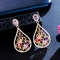 Luxury Female Crystal Zircon Stone Earrings Fashion silver color Earrings Vintage Double Stud Earrings For Women supplier