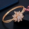 Luxury Pink Rose Gold Silver Color CZ Bracelet Bangle for Wedding Women on Hand Bangle Gift Charm Cubic Zirconia Bangle supplier