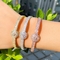 Beautiful Rainbow CZ Crystal Bracelets Bangle for Women Fashion Bracelets Bangle Jewelry Accessories Gift supplier