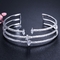 Round Bracelets &amp; Bangles For Women Wedding Gift Gold Silver Plated CZ Rhinestone Bangles Jewelry Bracelets supplier