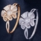 Flower Cubic Zirconia Bangle CZ Zircon Crystal Flower Bracelets for Women Wedding Bridal  Bracelets Jewelry supplier