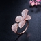 Fashion Flower Finger Ring Band Dazzling Brilliant CZ Stone Flower Ring  Setting Classic Wedding Ring Anniversary Gift supplier