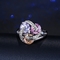Luxury Female Big Crystal Round Engagement Ring Cute 925 Silver Zircon Stone Ring Vintage Wedding Rings For Women supplier