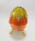 Luxury Faberge Easter Eggs Elegant Enamel jewlery box Crystal Egg Trinket box Jewelry Box Holder Easter Egg Collectible supplier
