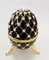 Luxury Faberge Easter Egg Decorative Earring Ring Trinket Holder Box Hand Painted Faberge Egg Style Hinged Jewelry supplier